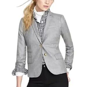 NWT J.Crew Gray Schoolboy Blazer Jacket Size 8